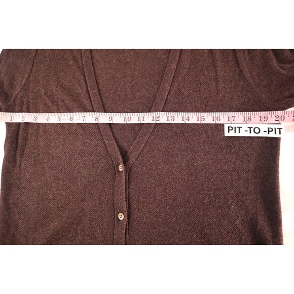 Cardigan Sweater by Mossimo Long Sleeve V-Neck Button-Up/ Brown Wool Size L/G - Picture 5 of 10